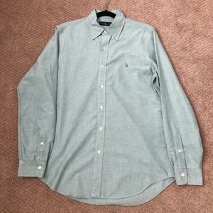 Polo Ralph Lauren Green Oxford Mens Sz Med